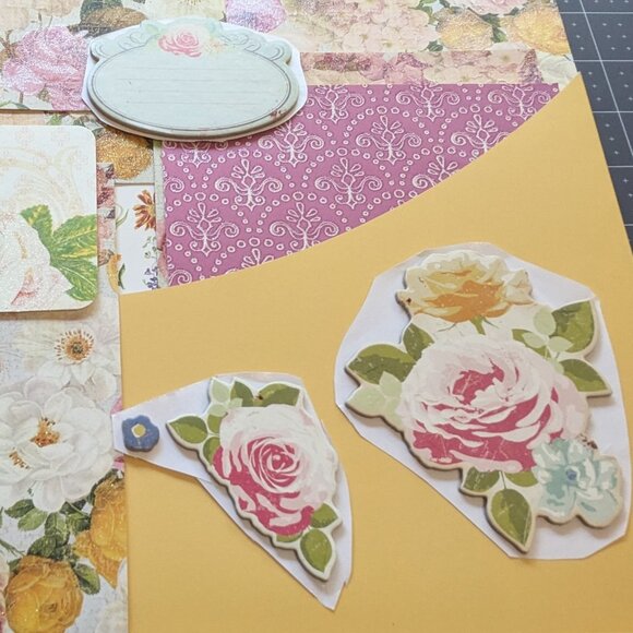 Pink Floral Craft Papers for Junk Journals/Scrapbooking/Card Making - Picture 4 of 5